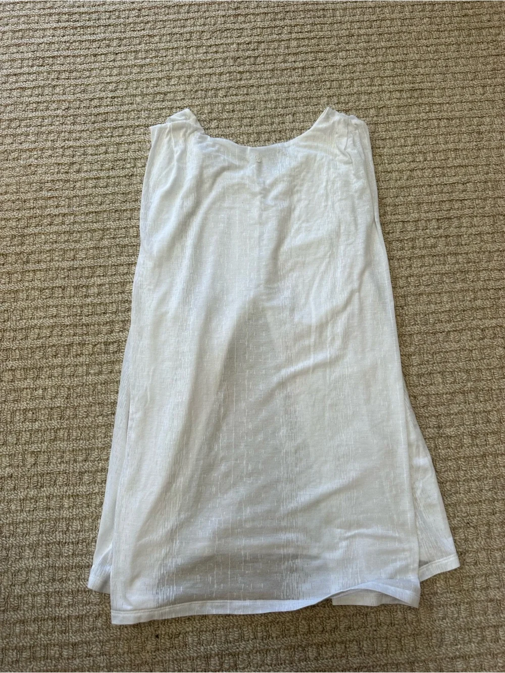 Lululemon Misty Stripe Burnout White Lightweight Tank Top